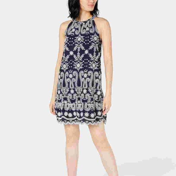 Maison Jules Women's Embroidered Shift Dress - Picture 1 of 10